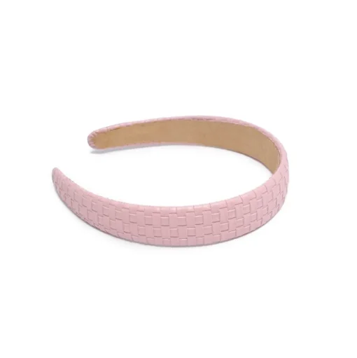 Embossed Woven Vegan Leather Headband Headband