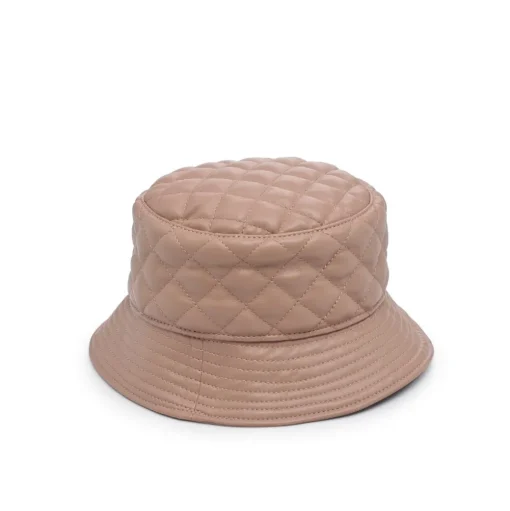 Quilted Vegan Leather Bucket Hat Bucket Hat