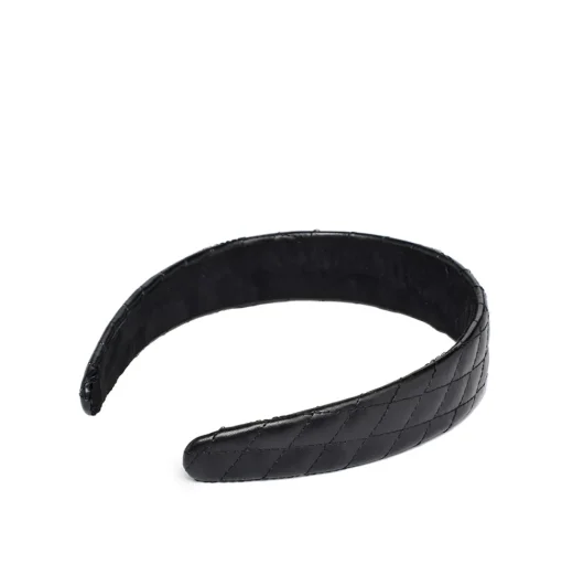 Quilted Vegan Leather Headband Headband