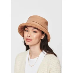 Shearling Trim Bucket Hat Bucket Hat
